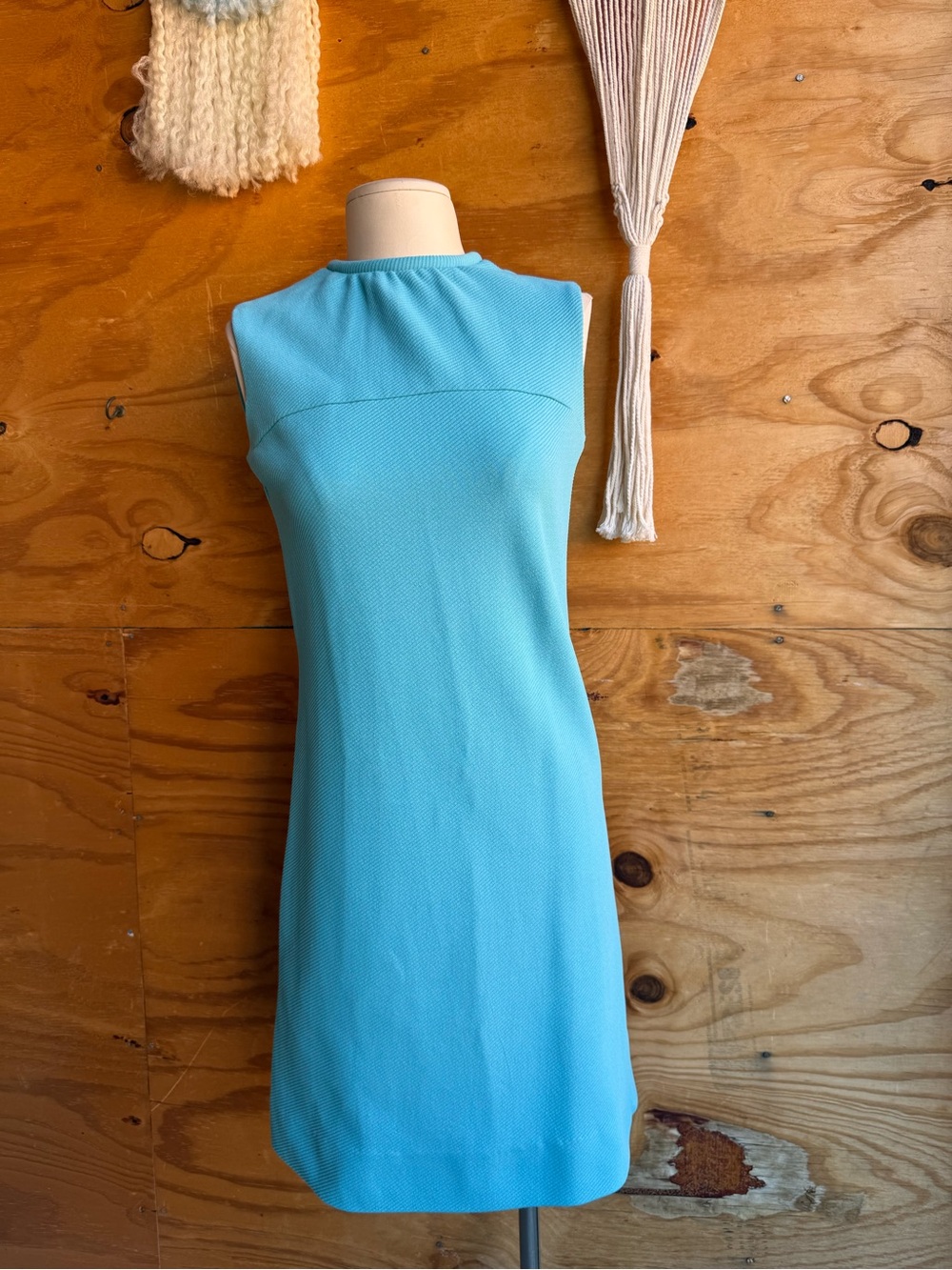 1960s Blue Aline Shift minidress